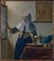 Mujer joven con una jarra de agua Barroco Johannes Vermeer
